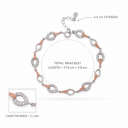 Radiant Dual Tone Link Bracelet