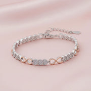 Infinity Heart Charm Bracelet
