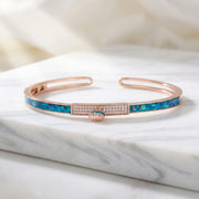 Ocean Glow Crystal Cuff
