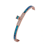 Ocean Glow Crystal Cuff