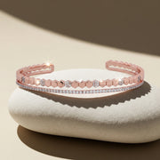 Rose Gold Hexa Crystal Cuff