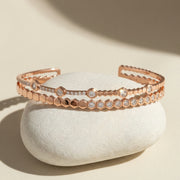 Rose Gold Crystal Cuff