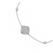 Radiant Cushion Charm Bracelet