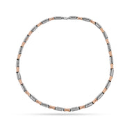 Dual-Tone Deco Link 925 Sterling Silver Necklace