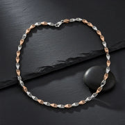 Dual Tone Leaf Link Chain