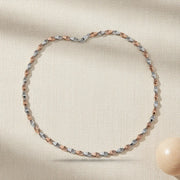 Dual Tone Leaf Link Chain