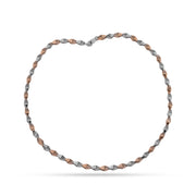 Dual Tone Leaf Link Chain