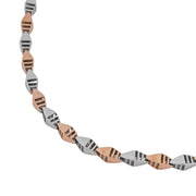 Dual Tone Leaf Link Chain