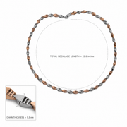 Dual Tone Leaf Link Chain