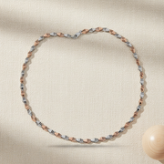 Artisan Two-Tone DNA Link Necklace - 925 Sterling Silver