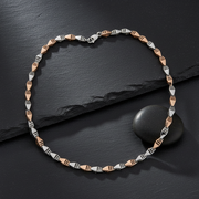Artisan Two-Tone DNA Link Necklace - 925 Sterling Silver