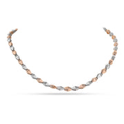 Artisan Two-Tone DNA Link Necklace - 925 Sterling Silver