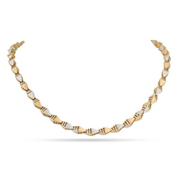 Golden Dual Tone Chain Necklace