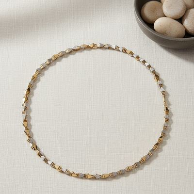 Artisan Two-Tone Sterling Silver Link Chain Necklace