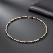 Dual Tone Greek Link Necklace