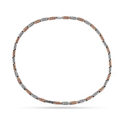 Dual Tone Greek Link Necklace