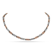 Dual Tone Greek Link Necklace