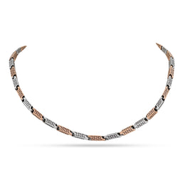 Dual Tone Greek Link Necklace