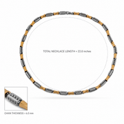 Dual Tone Link Necklace