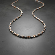 Elegant Dual Tone Link Necklace
