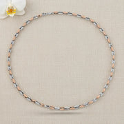 Elegant Dual Tone Link Necklace