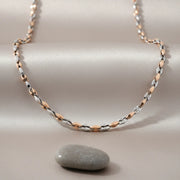 Elegant Dual Tone Link Necklace