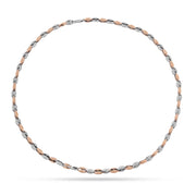 Elegant Dual Tone Link Necklace