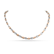 Elegant Dual Tone Link Necklace