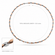 Elegant Dual Tone Link Necklace
