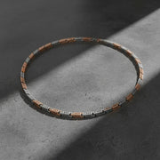 Elegant Dual Tone Bar Necklace