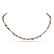 Elegant Dual Tone Bar Necklace