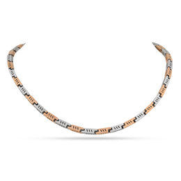 Elegant Dual Tone Bar Necklace
