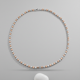 Bi-Color Box Chain Necklace