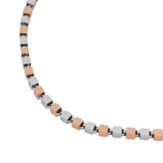 Bi-Color Box Chain Necklace