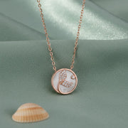 Rose Gold Butterfly Pearl Necklace