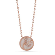 Rose Gold Butterfly Pearl Necklace