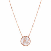 Rose Gold Butterfly Pearl Necklace