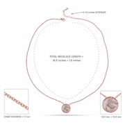 Rose Gold Butterfly Pearl Necklace