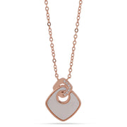 Blush Geometric Pearl Necklace