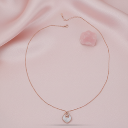 Rose Gold Mother-of-Pearl 925 Silver Pendant Necklace