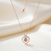 Luminescent Heart Projection Pendant - 925 Sterling Silver