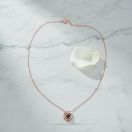 Luminescent Heart Projection Pendant - 925 Sterling Silver