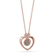 Luminescent Heart Projection Pendant - 925 Sterling Silver