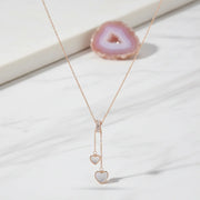 Blush Heart Charm Necklace