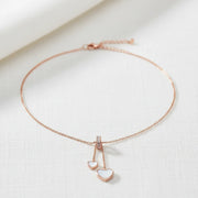 Blush Heart Charm Necklace