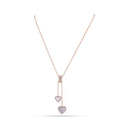 Sterling Silver Heart Dangle Lariat Necklace