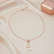 Sterling Silver Heart Dangle Lariat Necklace