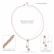 Blush Heart Charm Necklace