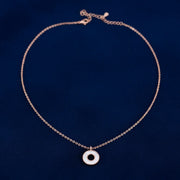 Rose Gold Circle Pendant Necklace