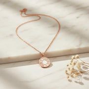 Rose Gold Circle Pendant Necklace